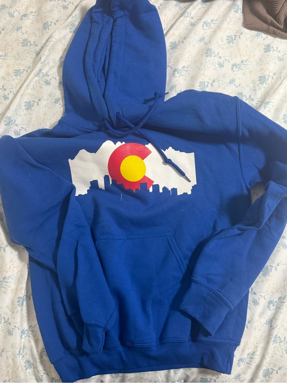 Gildan Royal Blue Hoodie with Red and Yellow Colorado State
